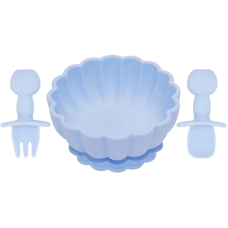 3-Piece Baby Silicone Dinnerware Set 🍽️✨