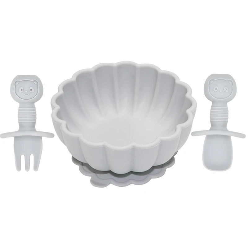 3-Piece Baby Silicone Dinnerware Set 🍽️✨