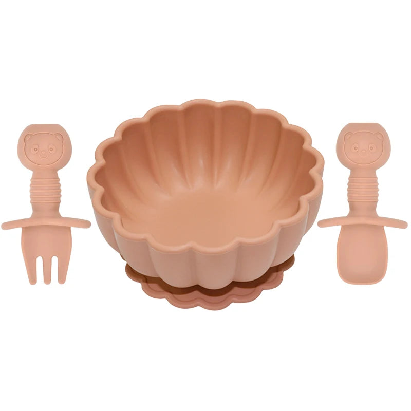 3-Piece Baby Silicone Dinnerware Set 🍽️✨