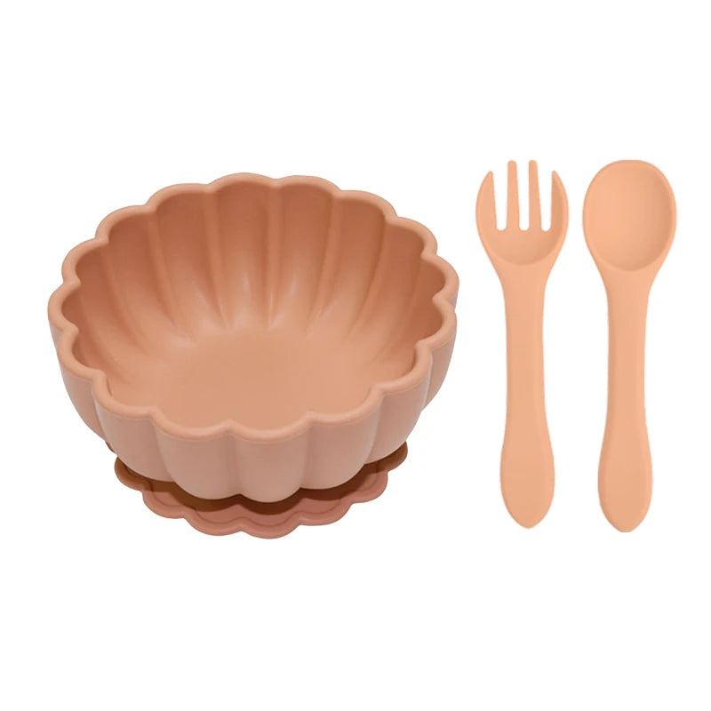 3-Piece Baby Silicone Dinnerware Set 🍽️✨