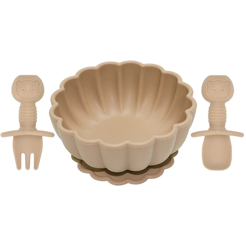 3-Piece Baby Silicone Dinnerware Set 🍽️✨