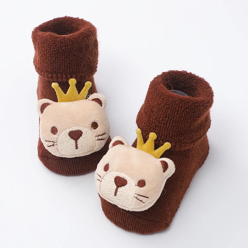 Adorable Cartoon Bear Baby Socks for Boys and Girls