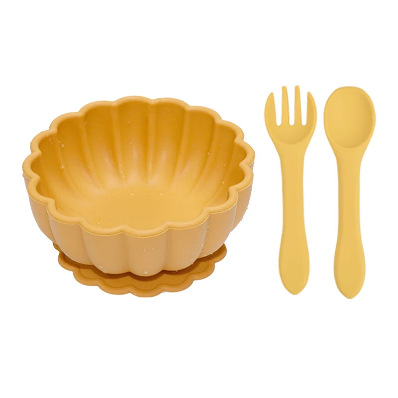 3-Piece Baby Silicone Dinnerware Set 🍽️✨