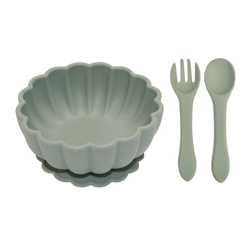 3-Piece Baby Silicone Dinnerware Set 🍽️✨