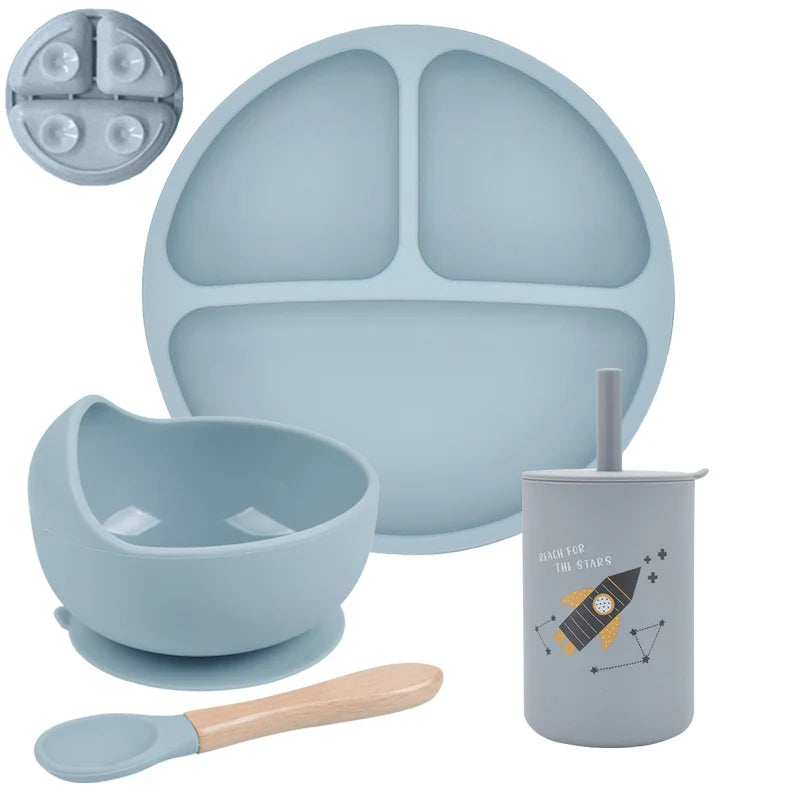 Baby Silicone Feeding Set.