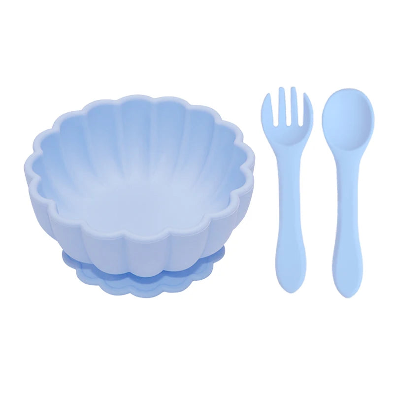 3-Piece Baby Silicone Dinnerware Set 🍽️✨