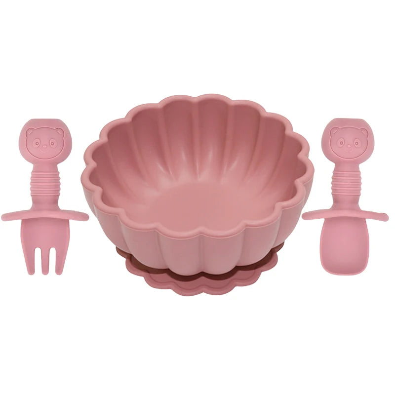 3-Piece Baby Silicone Dinnerware Set 🍽️✨