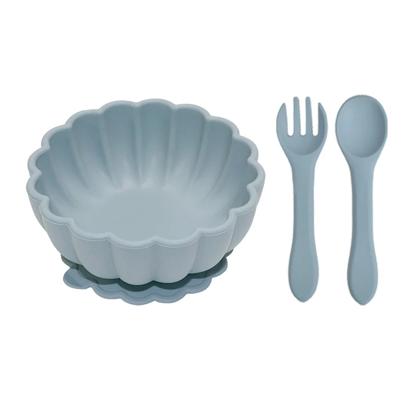 3-Piece Baby Silicone Dinnerware Set 🍽️✨