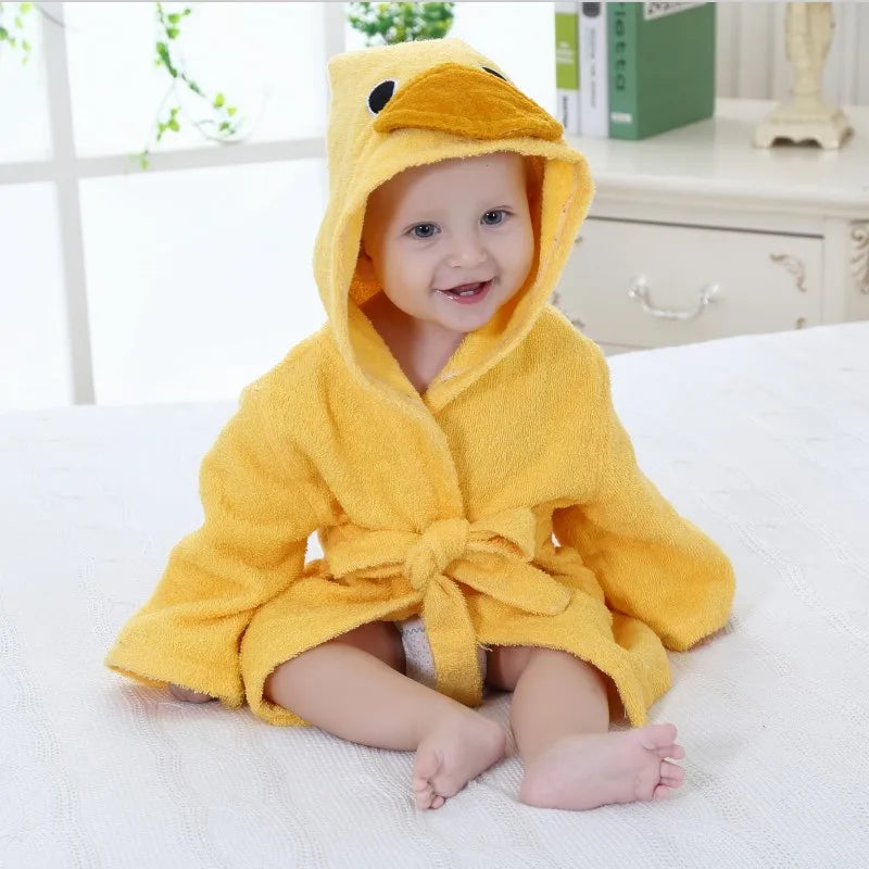 Cute Cotton Baby Hooded Robe π»