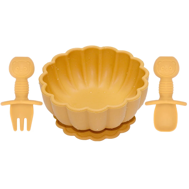 3-Piece Baby Silicone Dinnerware Set 🍽️✨