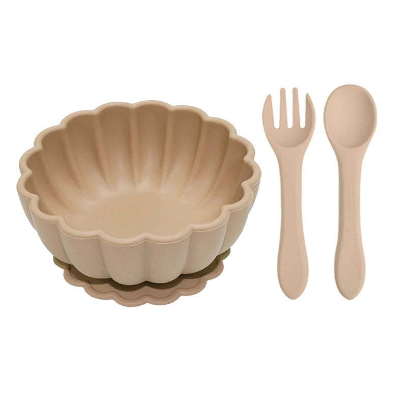 3-Piece Baby Silicone Dinnerware Set 🍽️✨