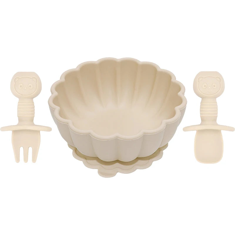3-Piece Baby Silicone Dinnerware Set 🍽️✨