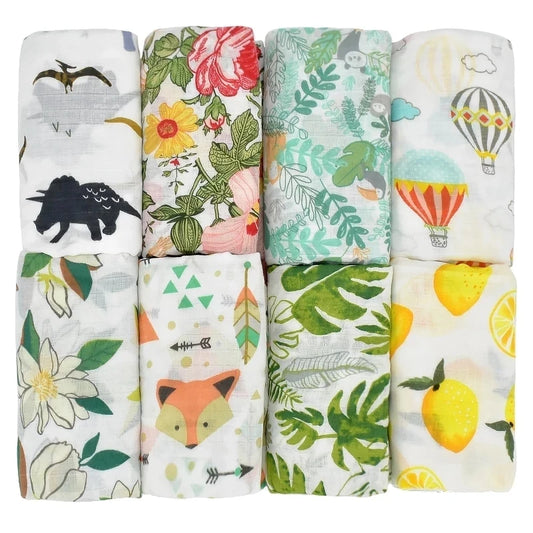 Bamboo cotton muslin baby swaddle