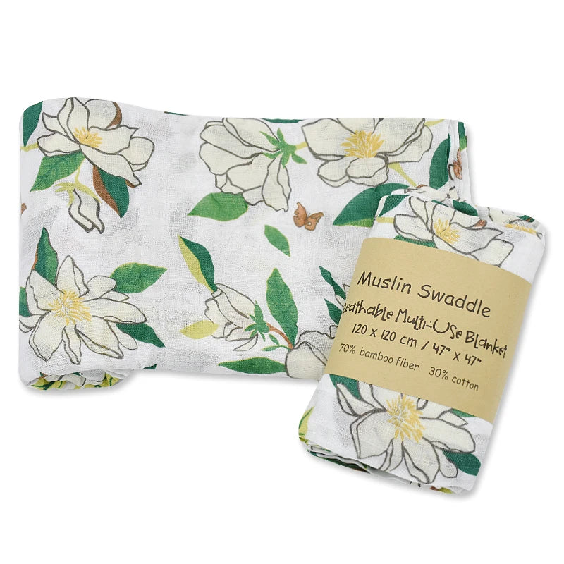 Soft Bamboo-Cotton Baby Swaddle 🌿💛