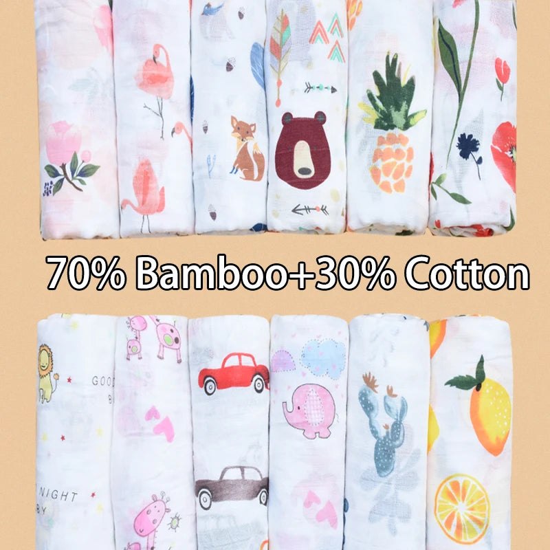 Soft Bamboo-Cotton Baby Swaddle 🌿💛