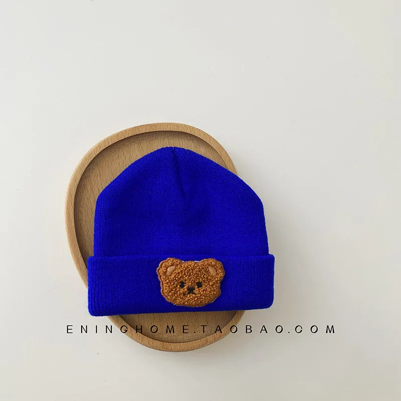 Cute Bear Embroidery Beanie