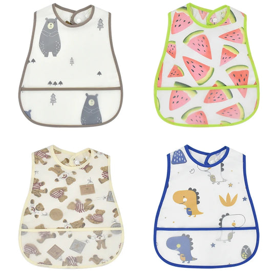 Cartoon Baby Feeding Bibs 🐻🍴