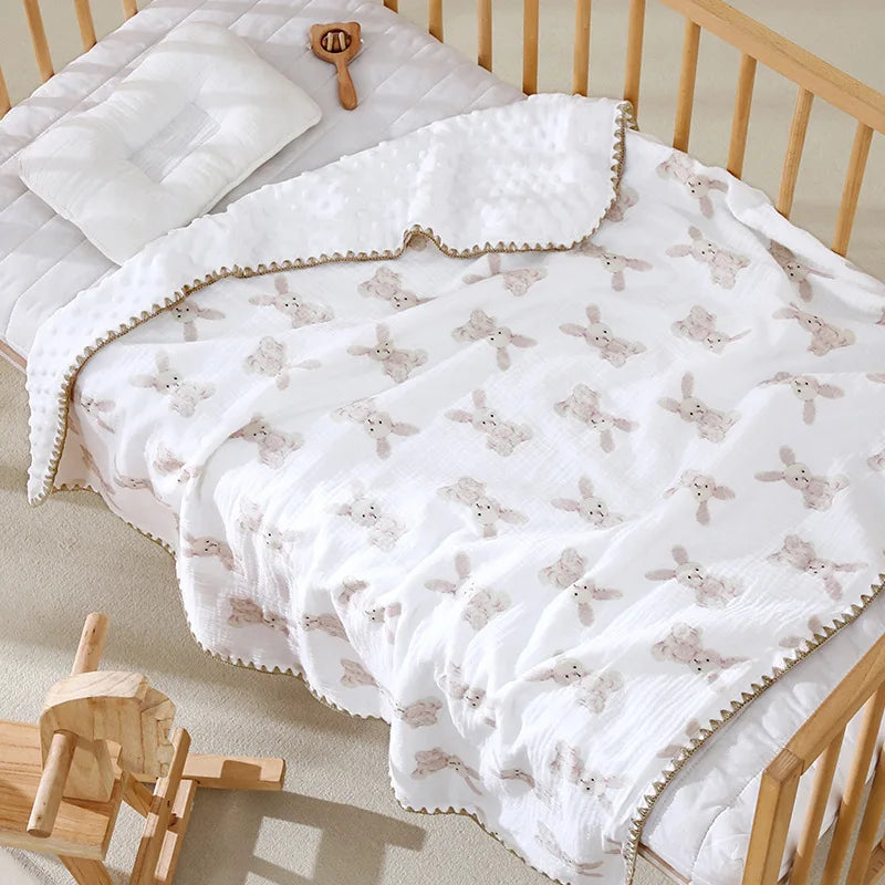 Cute Bear Print Newborn Blanket 🐻💛
