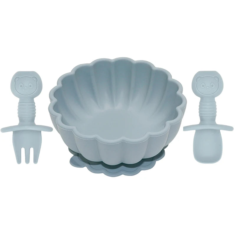 3-Piece Baby Silicone Dinnerware Set 🍽️✨