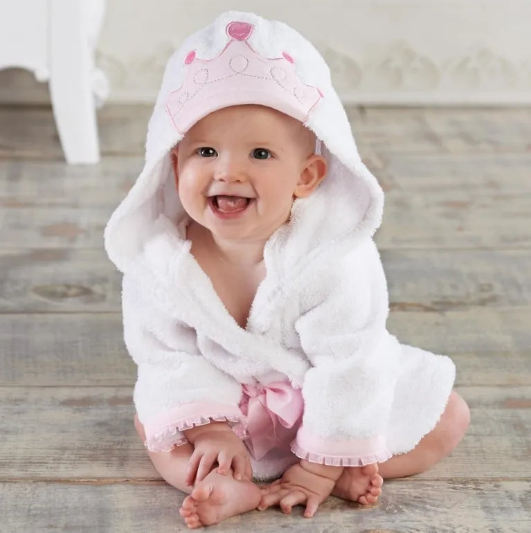 Cute Cotton Baby Hooded Robe 🐻