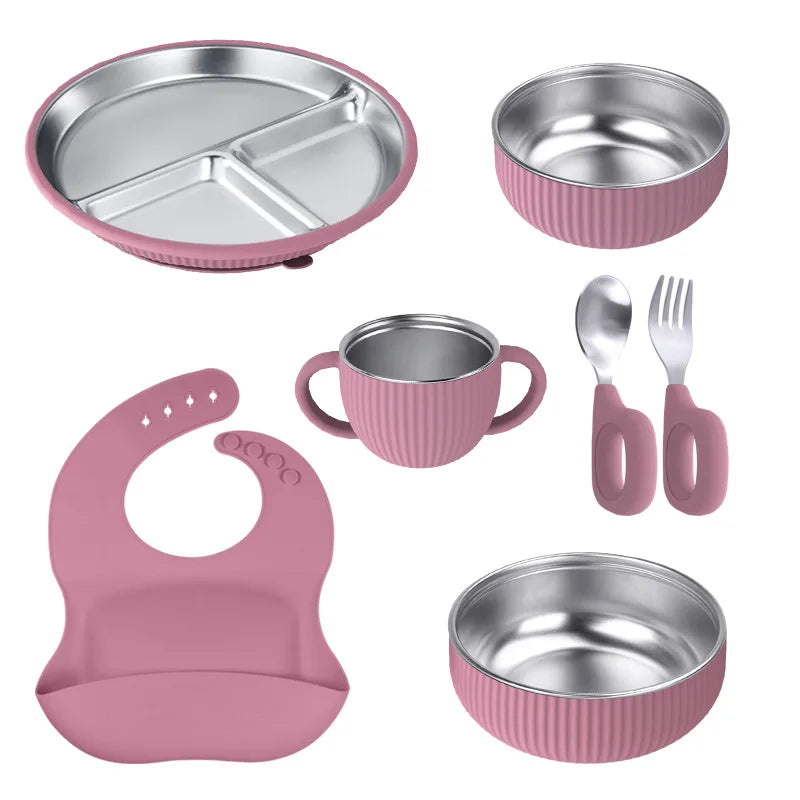 Baby Suction Bowl – Stainless & Silicone