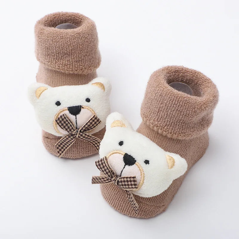 Adorable Cartoon Bear Baby Socks for Boys and Girls