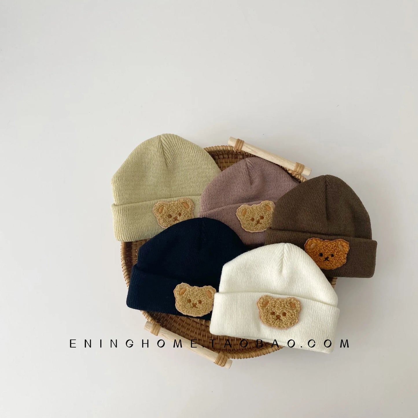 Cute Bear Embroidery Beanie