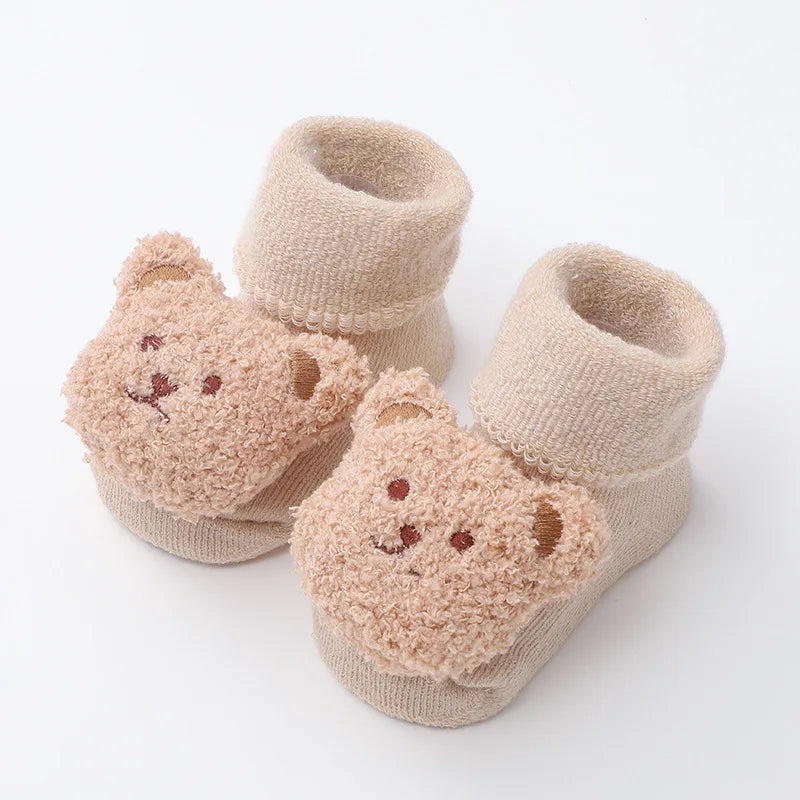 Adorable Cartoon Bear Baby Socks for Boys and Girls