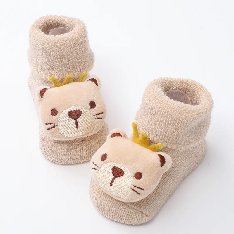 Adorable Cartoon Bear Baby Socks for Boys and Girls