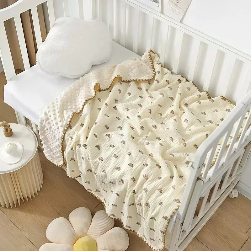 Cute Bear Print Newborn Blanket 🐻💛