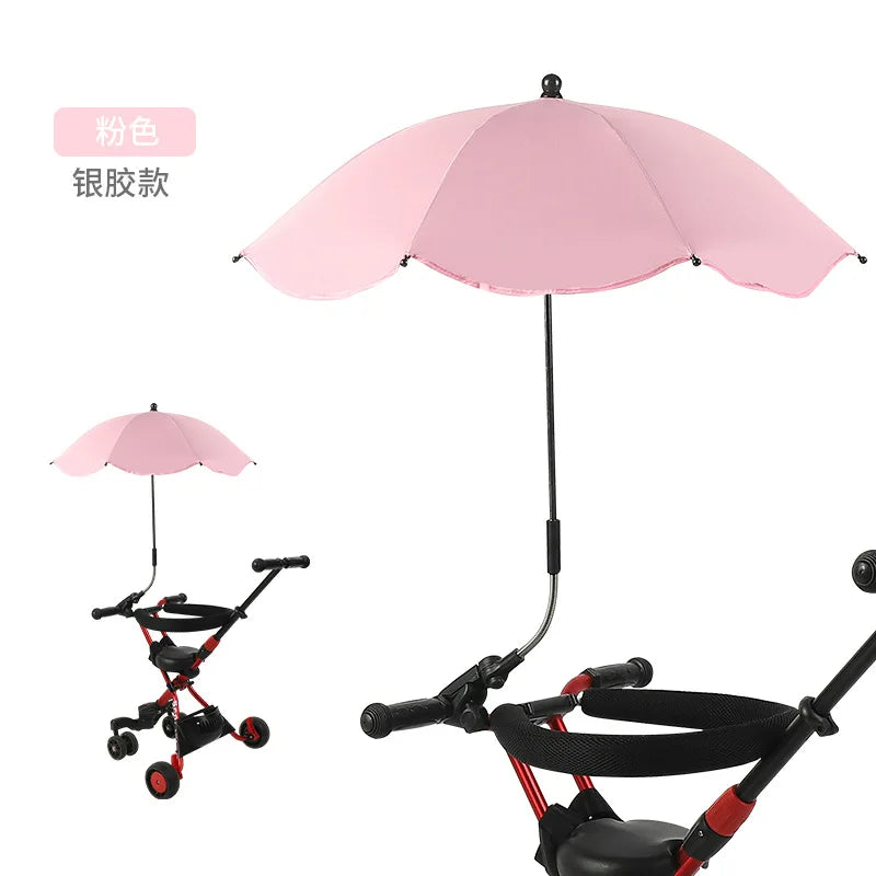 ☂️ Baby Stroller Umbrella – Adjustable UV Sunshade 🍼
