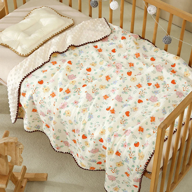 Cute Bear Print Newborn Blanket 🐻💛