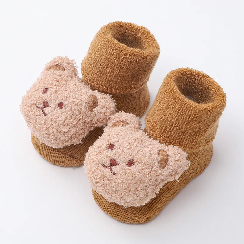 Adorable Cartoon Bear Baby Socks for Boys and Girls