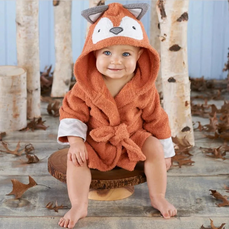 Cute Cotton Baby Hooded Robe 🐻