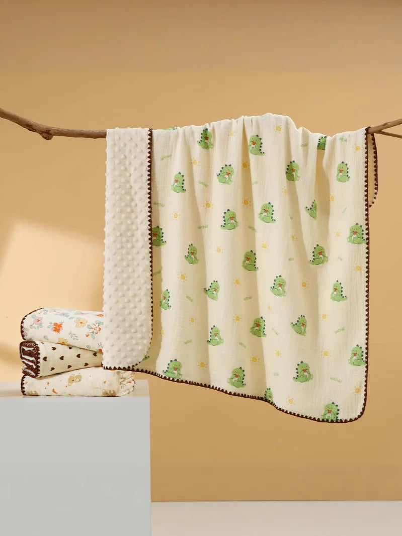 Cute Bear Print Newborn Blanket 🐻💛