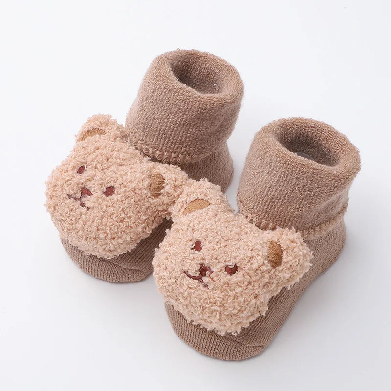 Adorable Cartoon Bear Baby Socks for Boys and Girls