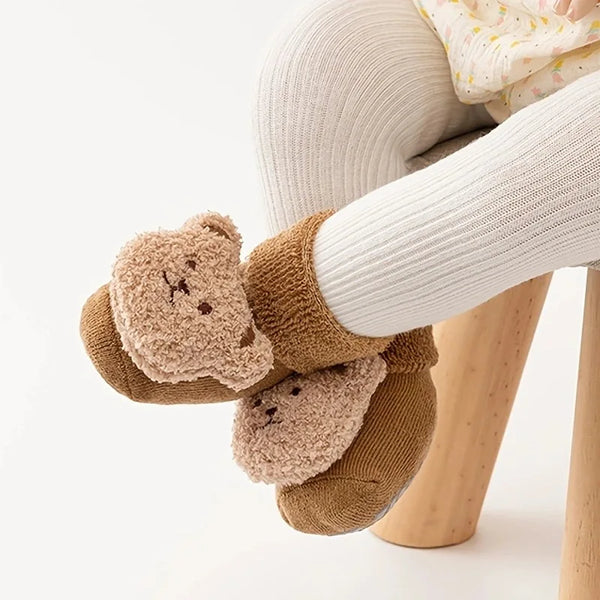 Adorable Cartoon Bear Baby Socks for Boys and Girls