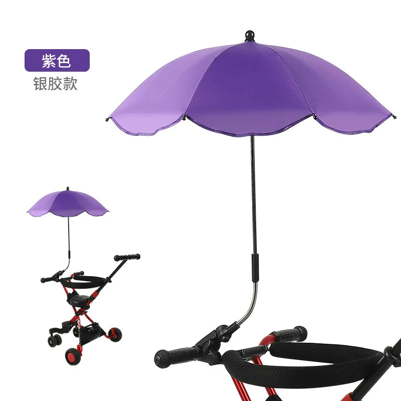 ☂️ Baby Stroller Umbrella – Adjustable UV Sunshade 🍼