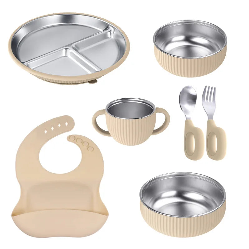Baby Suction Bowl – Stainless & Silicone