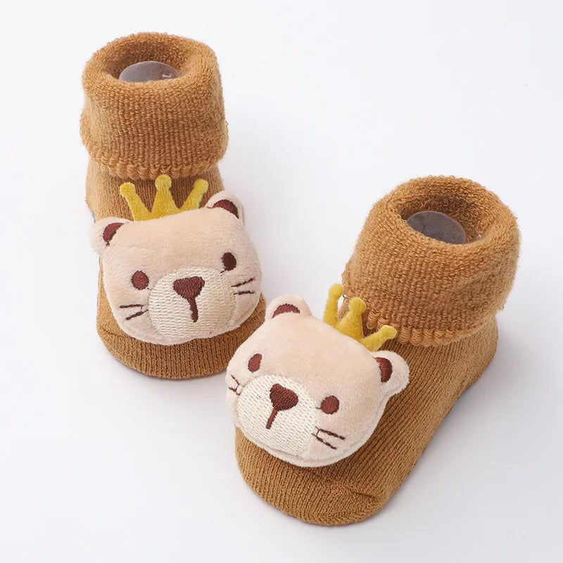 Adorable Cartoon Bear Baby Socks for Boys and Girls