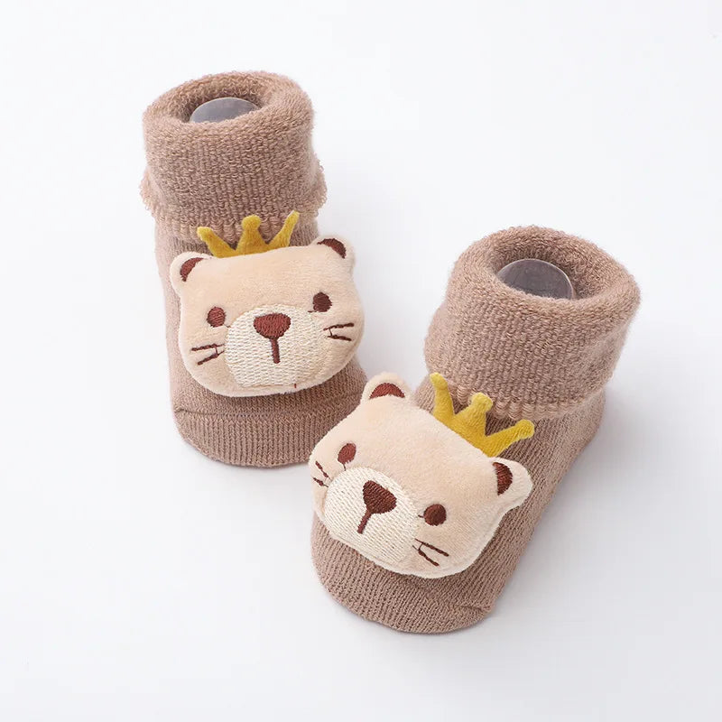 Adorable Cartoon Bear Baby Socks for Boys and Girls