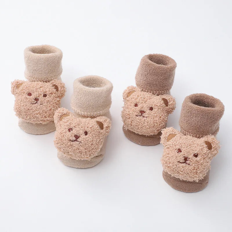 Adorable Cartoon Bear Baby Socks for Boys and Girls