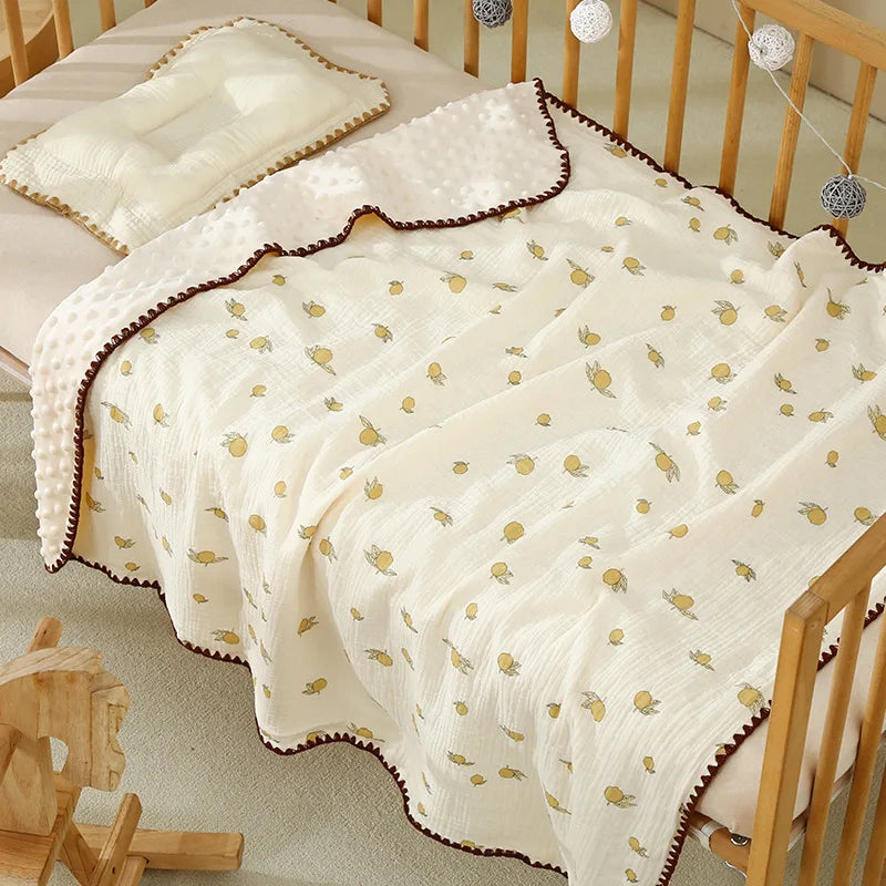 Cute Bear Print Newborn Blanket 🐻💛
