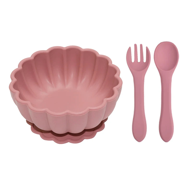 3-Piece Baby Silicone Dinnerware Set 🍽️✨