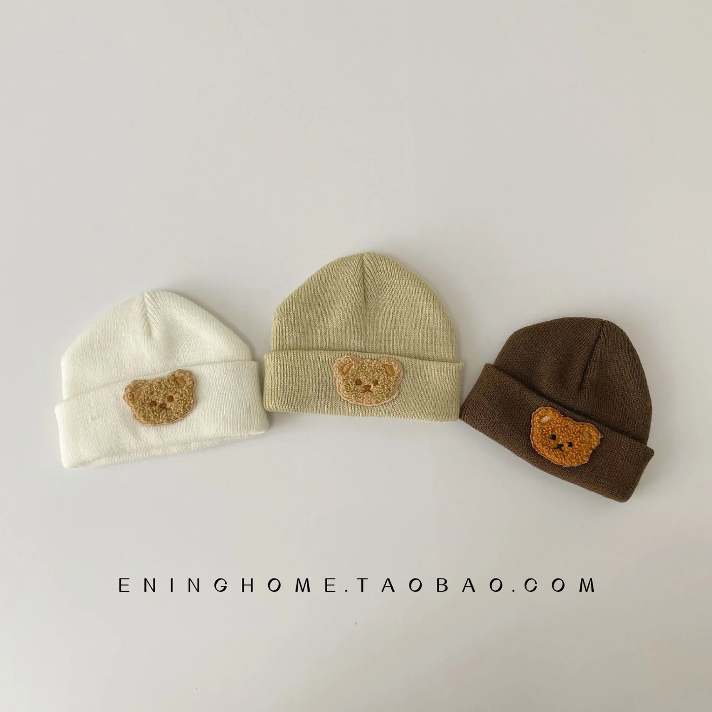 Cute Bear Embroidery Beanie