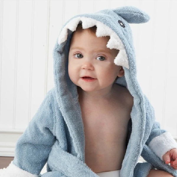 Cute Cotton Baby Hooded Robe 🐻