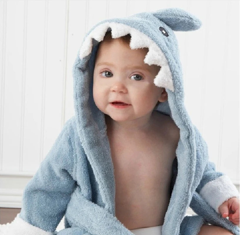 Cute Cotton Baby Hooded Robe 🐻