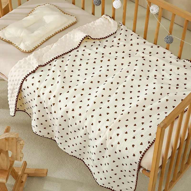 Cute Bear Print Newborn Blanket 🐻💛