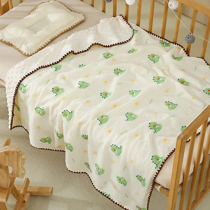 Cute Bear Print Newborn Blanket 🐻💛